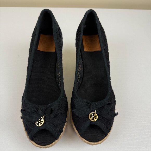 EUC Tory Burch Jackie Espadrille Wedge - Picture 3 of 10